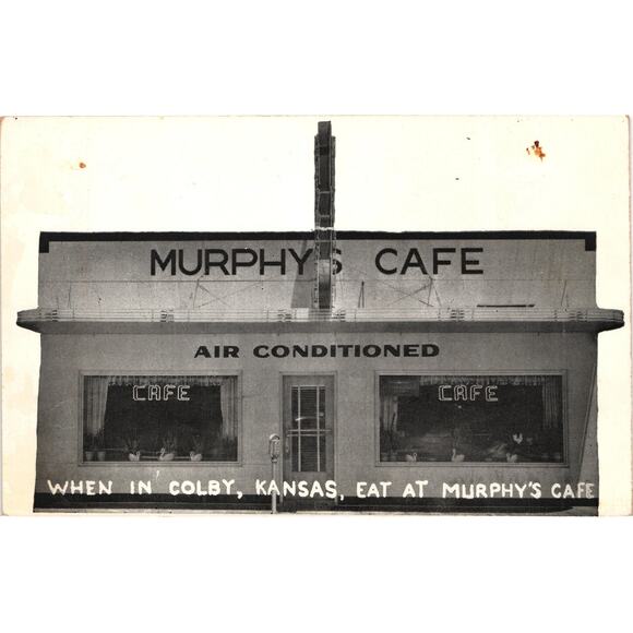 Murphys Cafe Colby Kansas RPPC Postcard Unposted Slider Photo Studio - Picture 1 of 2